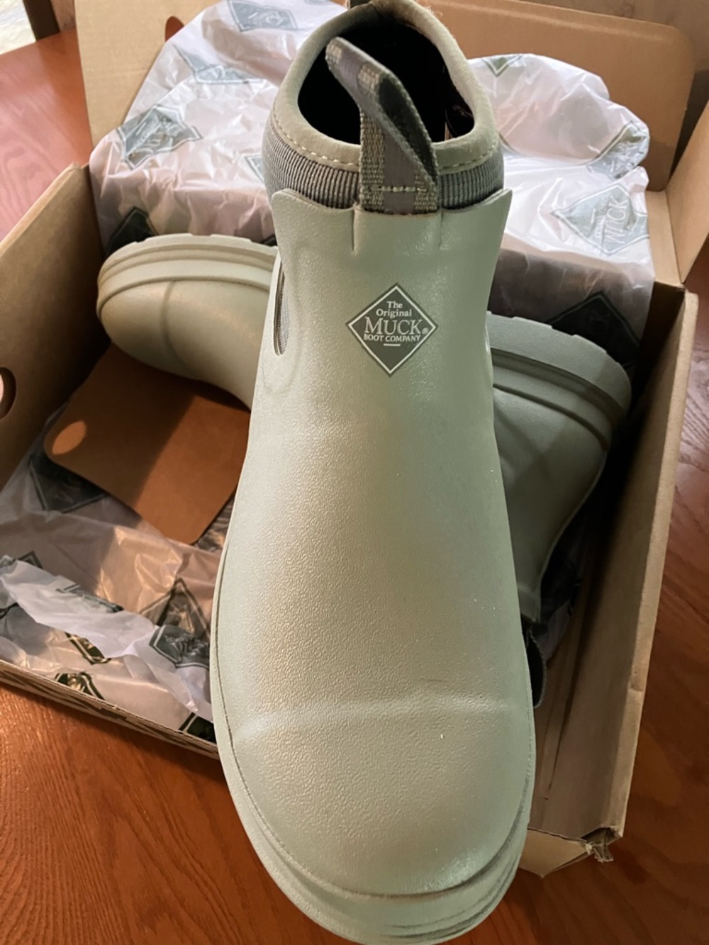 Muck boots New in Box Women’s Size 11 Dessert Sage Chelsea Rain Boot - Picture 6 of 9